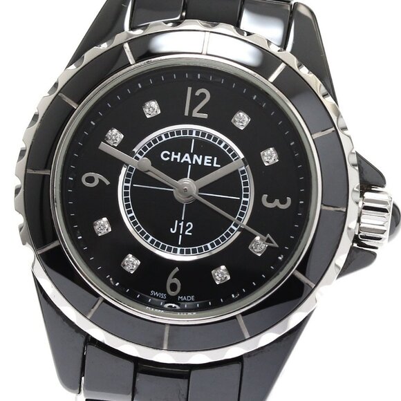 CHANEL J12 H2569 8P diamond black Dial Quartz Ladies Watch_893522 - Picture 1 of 7